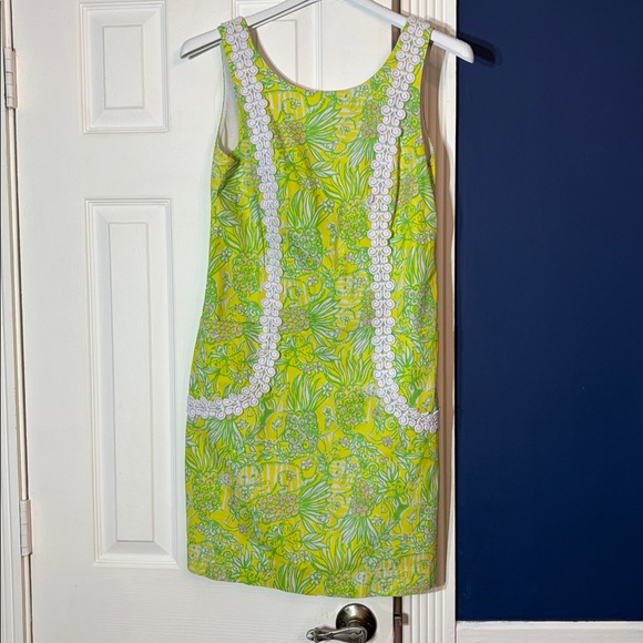 Lilly Pulitzer Shift Dress Sweet Tarty Crazy Cat House Pineapple - size 6 - Picture 5 of 5